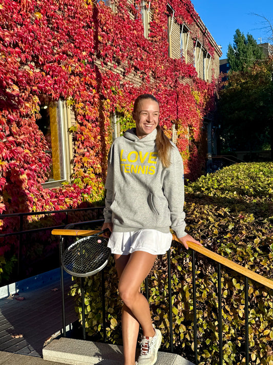 Love Tennis Grey Hoodie – Unisex – photo 1