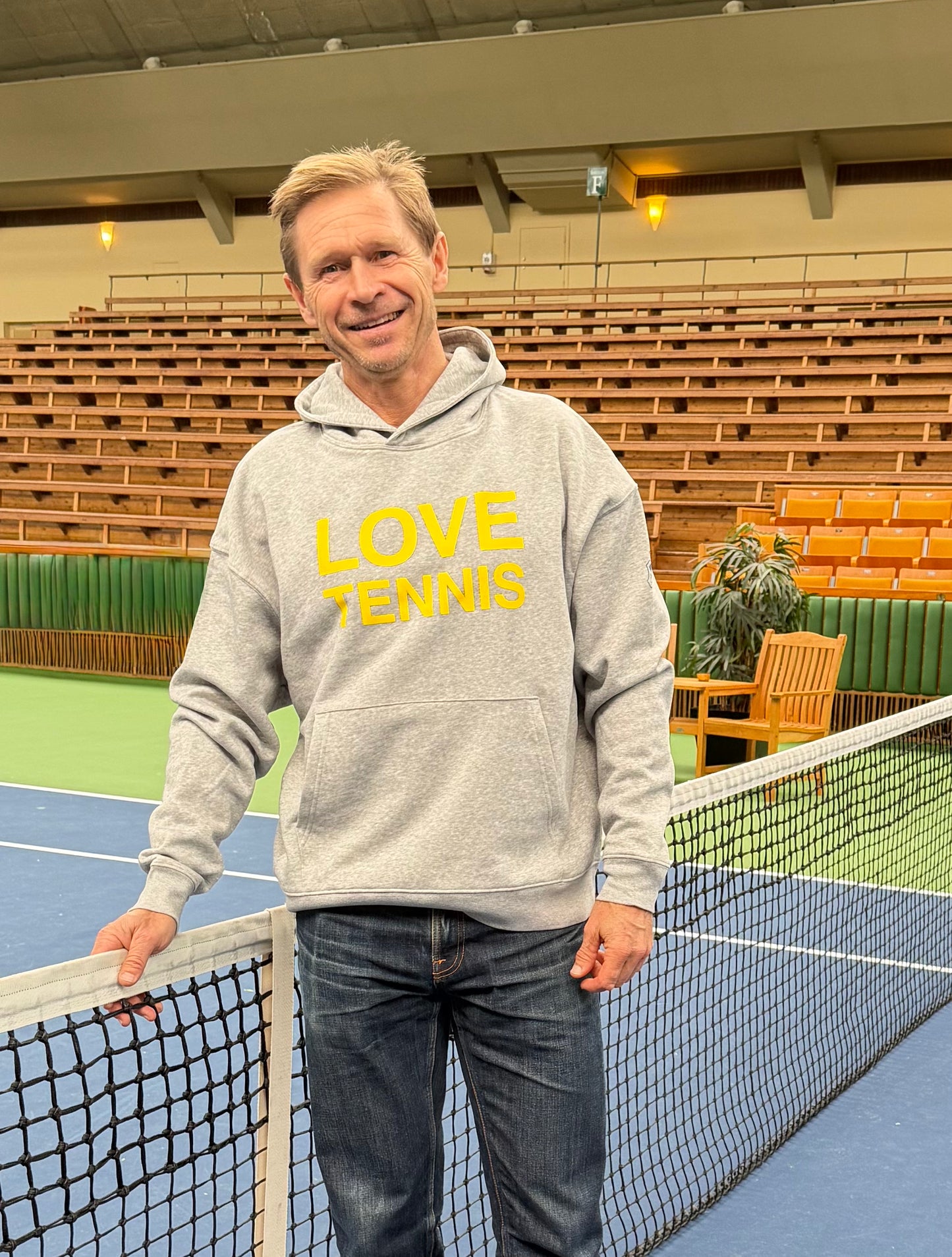 Love Tennis Grey Hoodie – Unisex