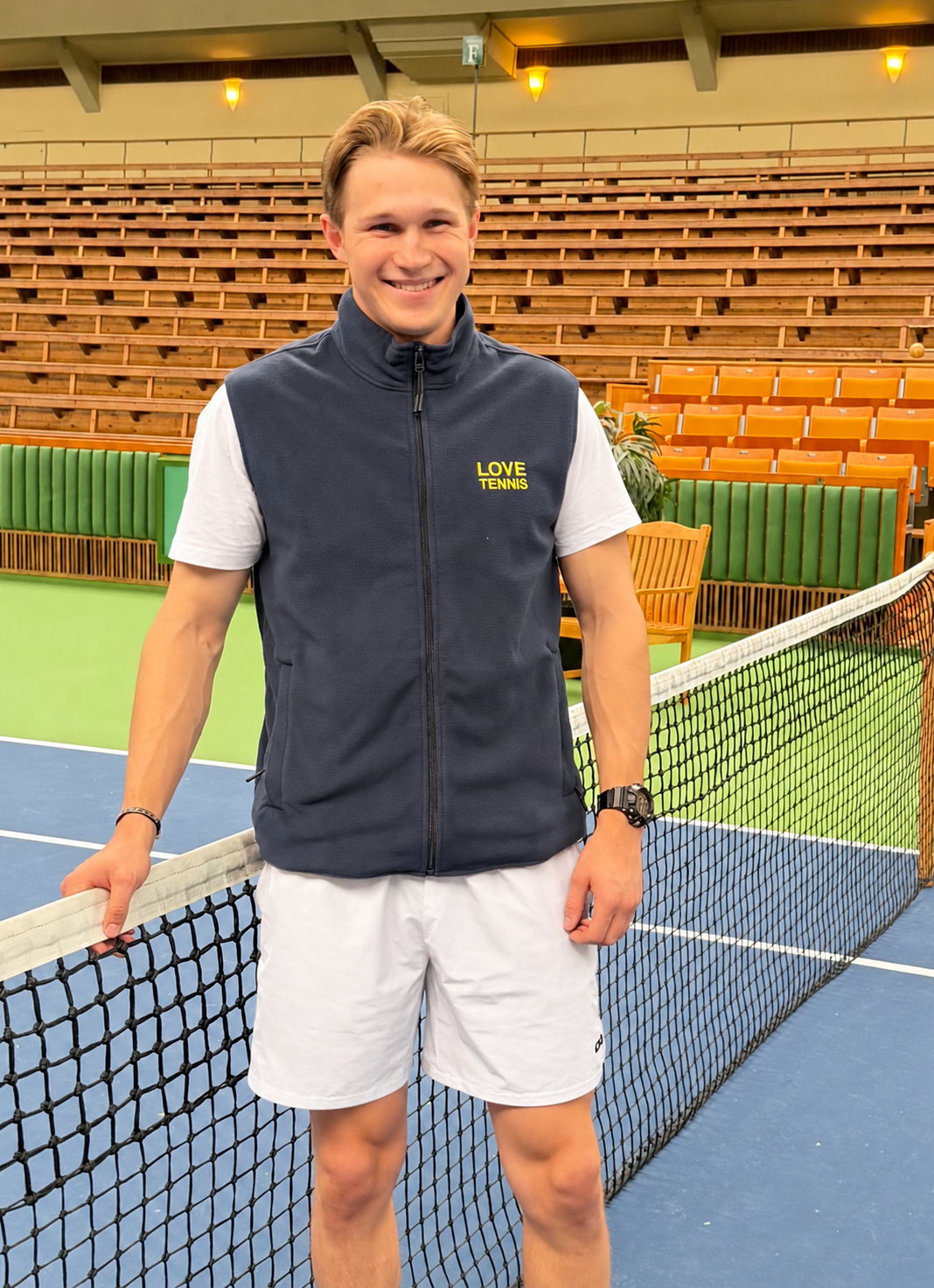 Love Tennis Blue Fleece Vest – Men
